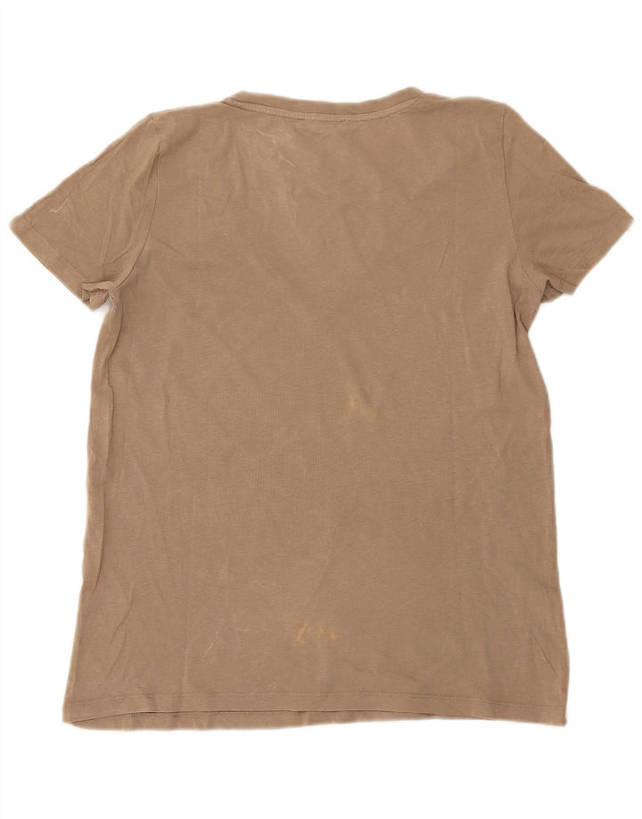 Zara Damen T-Shirt Top UK 14 Mittelgrau