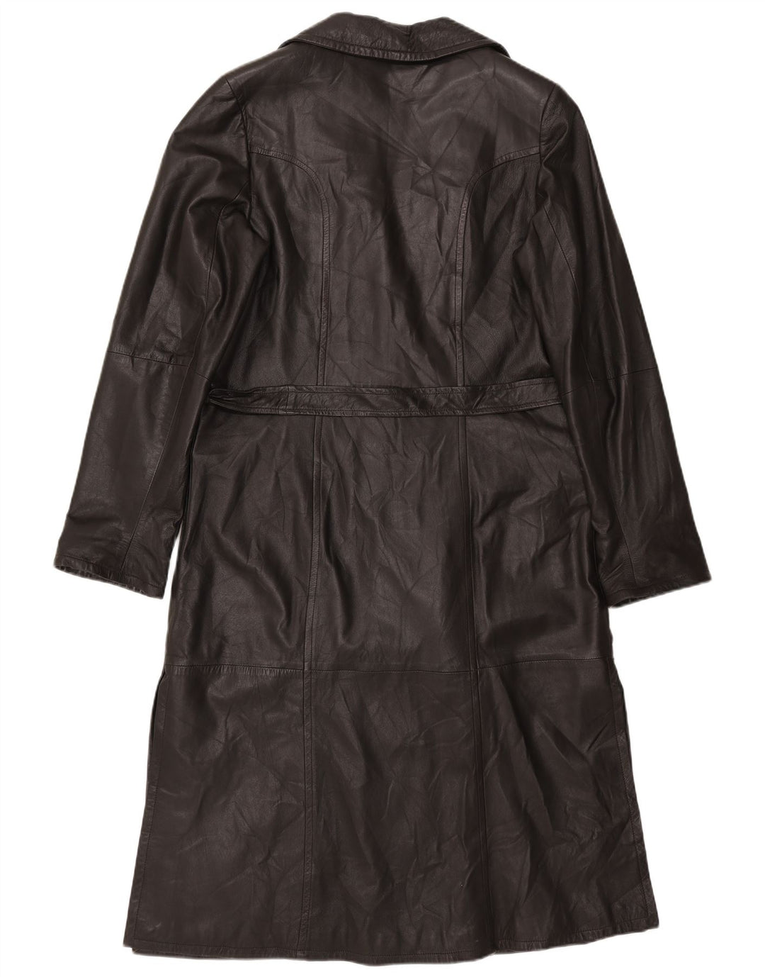 Vintage Damen Ledermantel IT 50 XL Braunes Leder