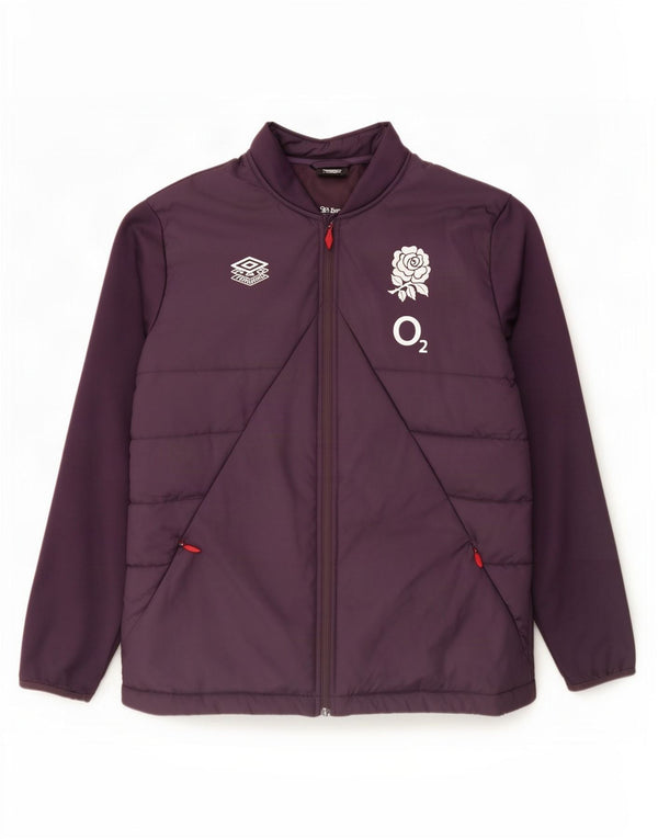 Umbro Womens Graphic Wattierte Jacke UK 20 2XL Lila Polyester