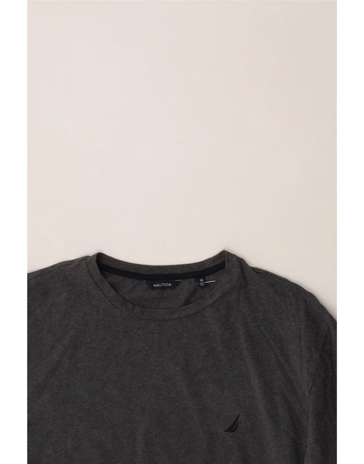 NAUTICA Mens Top Long Sleeve XL Grey Cotton Vintage Nautica and Second-Hand Nautica from Messina Hembry 