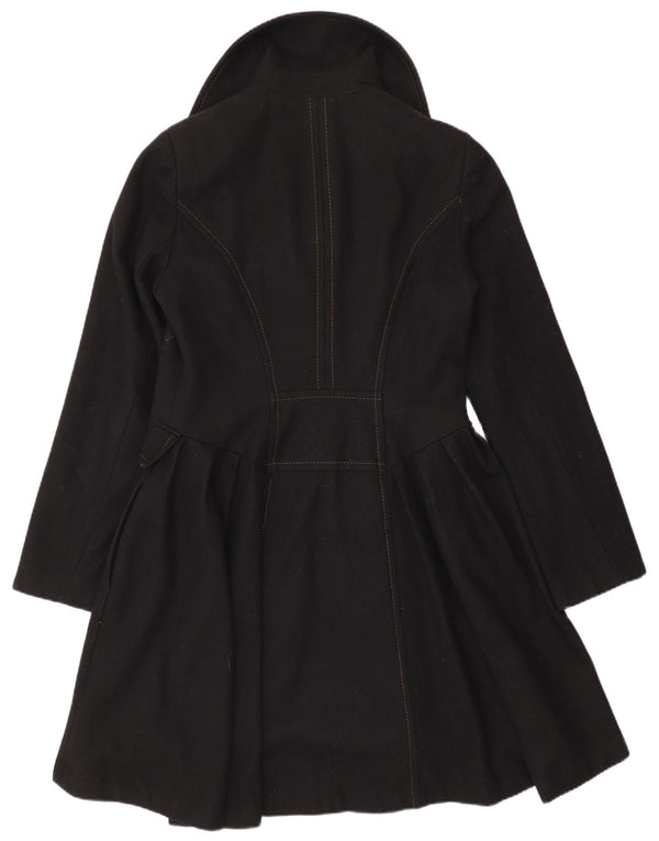 Topshop Damen-Prinzessinnenmantel UK 12 Mittelschwarze Wolle
