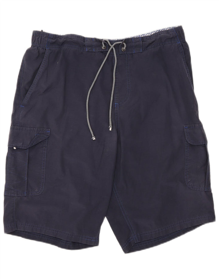 Marks & Spencer Herren-Badeshorts, groß, marineblau, Baumwolle
