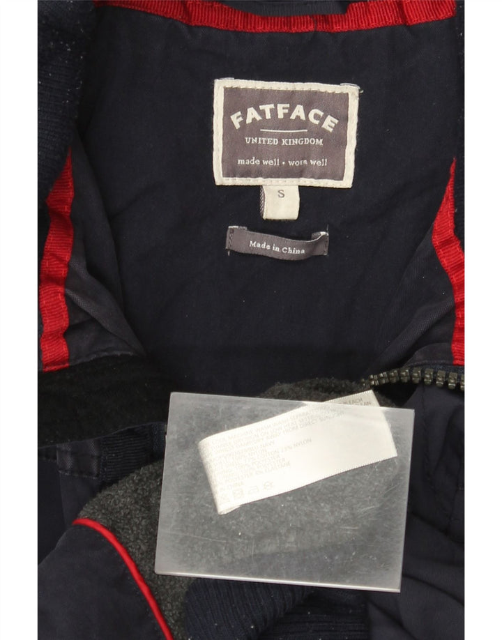 Fat Face Herren-Bomberjacke mit Kapuze, UK 36, Größe S, Marineblau, Polyester