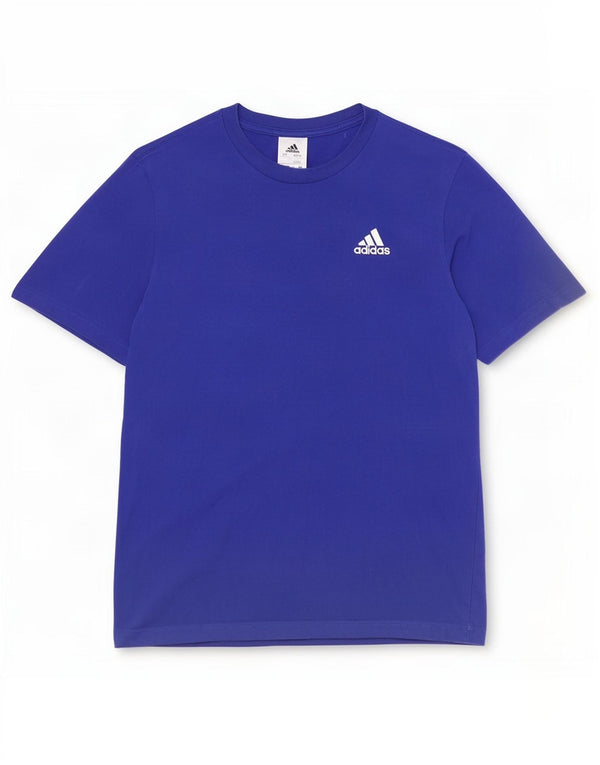 Adidas Herren T-Shirt Top Small Blau Baumwolle