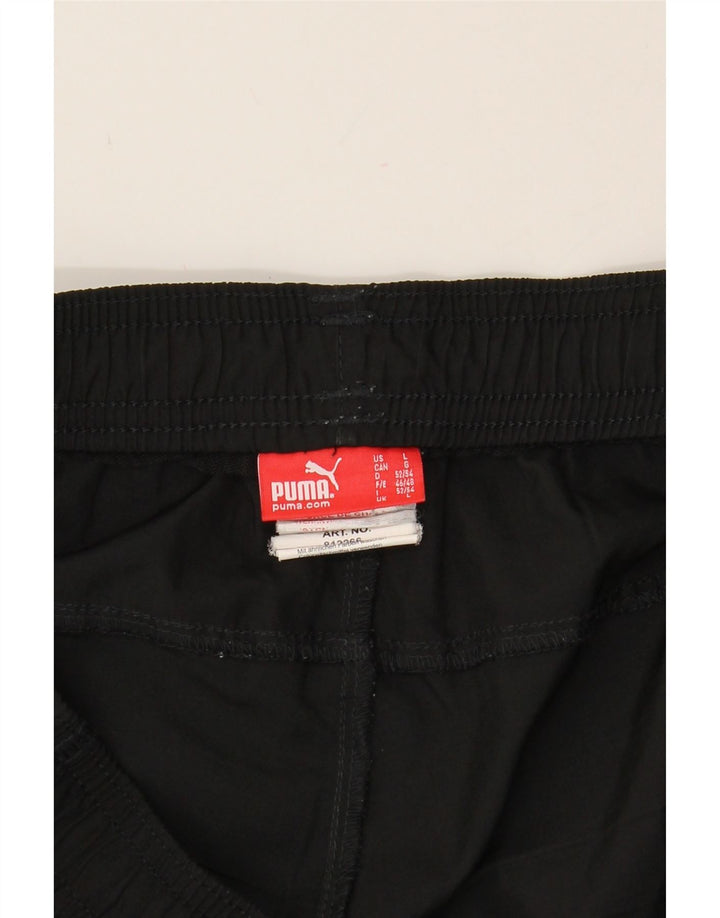 PUMA Mens Graphic Sport Shorts Large Black Polyester Vintage Puma and Second-Hand Puma from Messina Hembry 