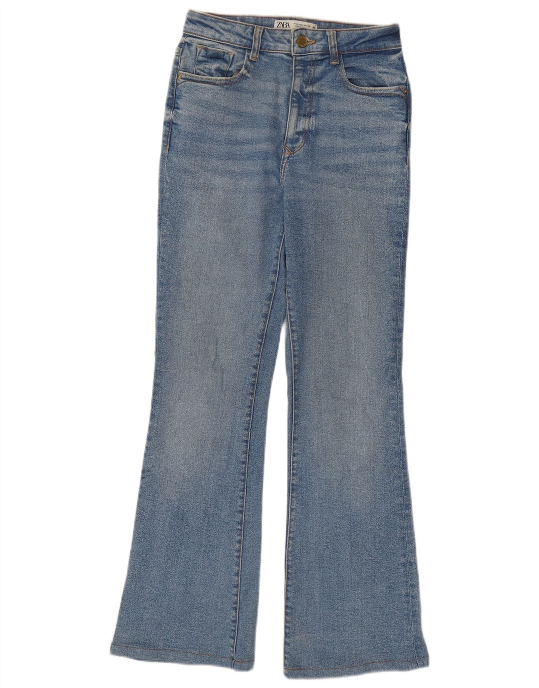 Zara Damen Schlagjeans EU 36 XS W26 L30 Blau