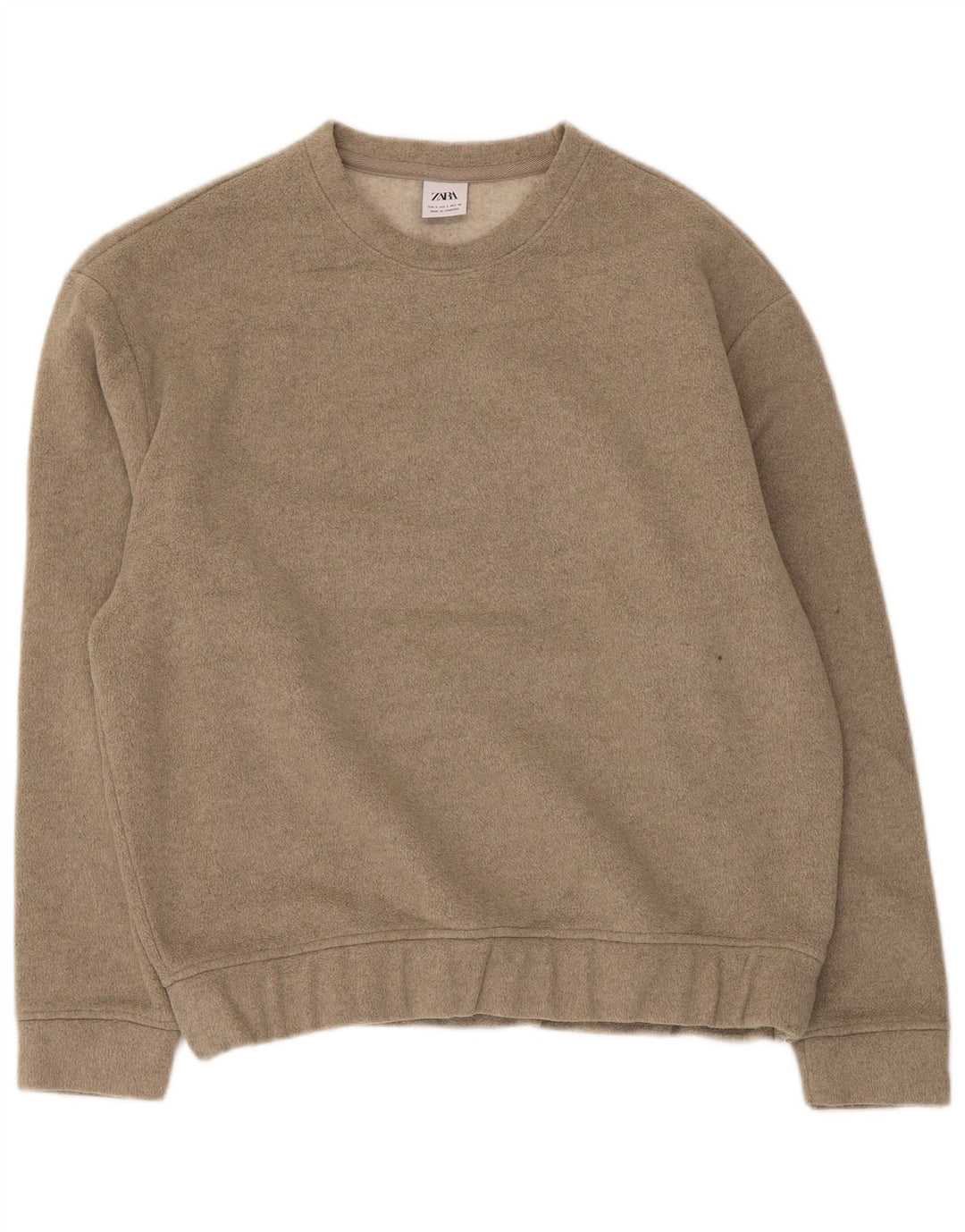 Zara Herren-Sweatshirt mit lockerer Passform, klein, beige, Polyester