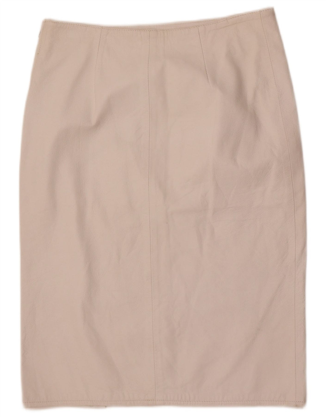 Vintage Damen Lederrock IT 48 XL W32 Weiß