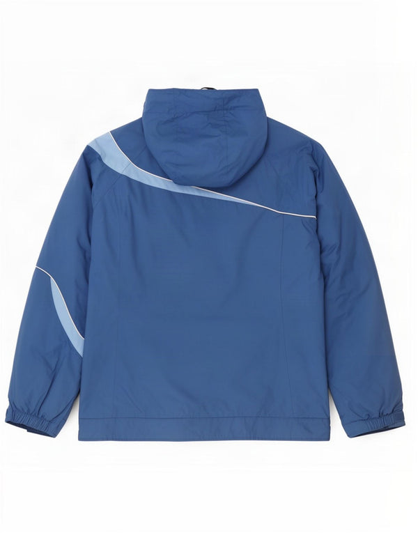 Columbia Damen-Regenjacke mit Kapuze, UK 16, groß, blaues Colourblock-Nylon