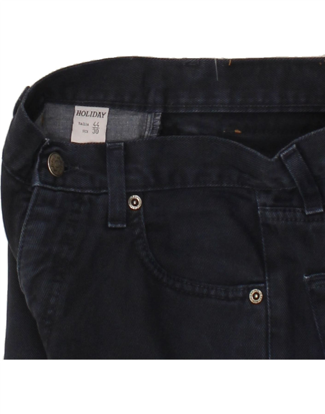 HOLIDAY Womens Straight Jeans IT 44 Medium W27 L30 Navy Blue Cotton Vintage Holiday and Second-Hand Holiday from Messina Hembry 