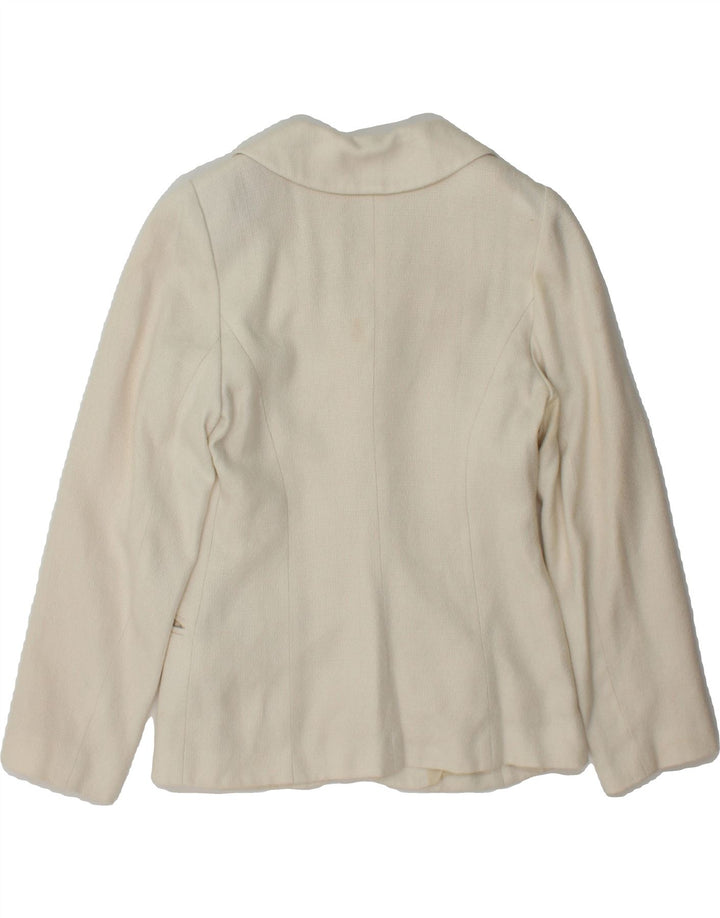 VINTAGE Womens 5 Button Blazer Jacket EU 36 Small White Vintage Vintage and Second-Hand Vintage from Messina Hembry 