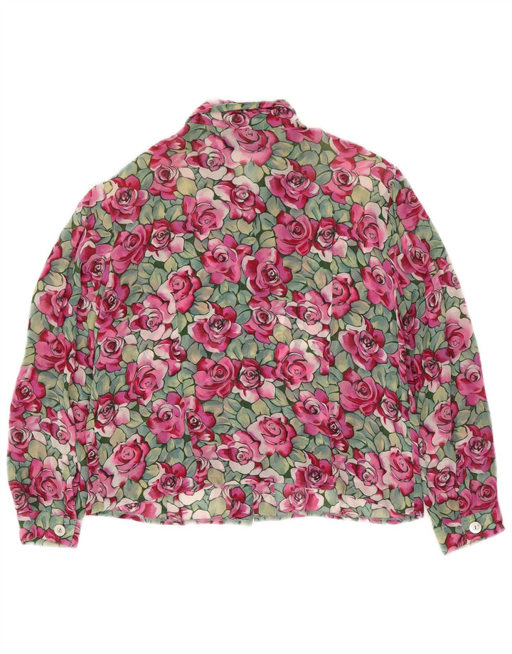 NADIA Damen-Hemdbluse mit 3/4-Ärmeln, IT 44, mittelgroß, mehrfarbig, Blumenmuster
