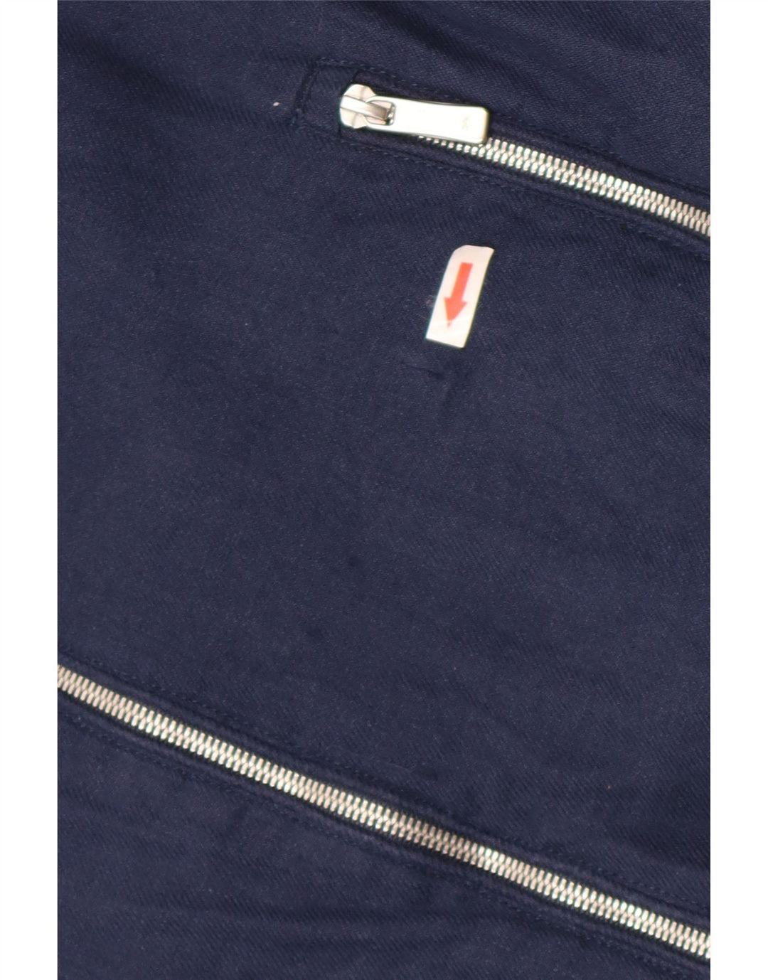 Zara Herren Bomberjacke UK 40 Large Marineblaues Leinen