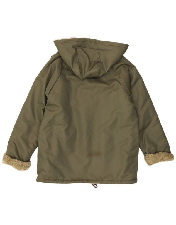 Wendbare Vintage-Windjacke mit Kapuze für Jungen, 13–14 Jahre, Khaki