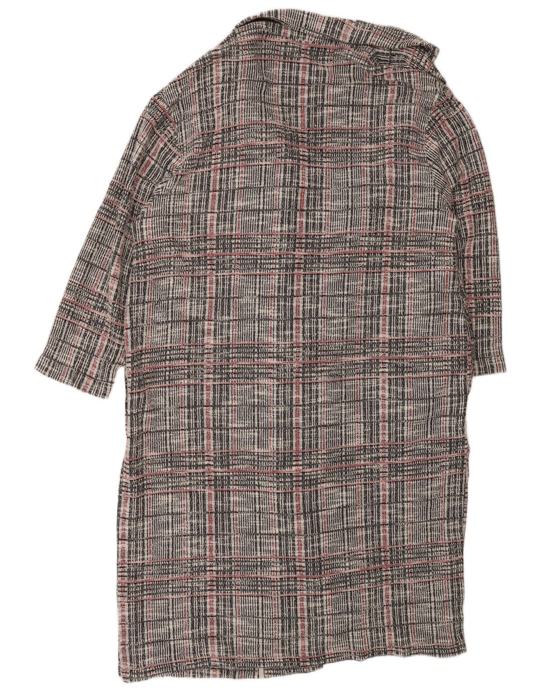 Marks & Spencer Damen Longline-Cardigan-Pullover UK 22 3XL Grau kariert