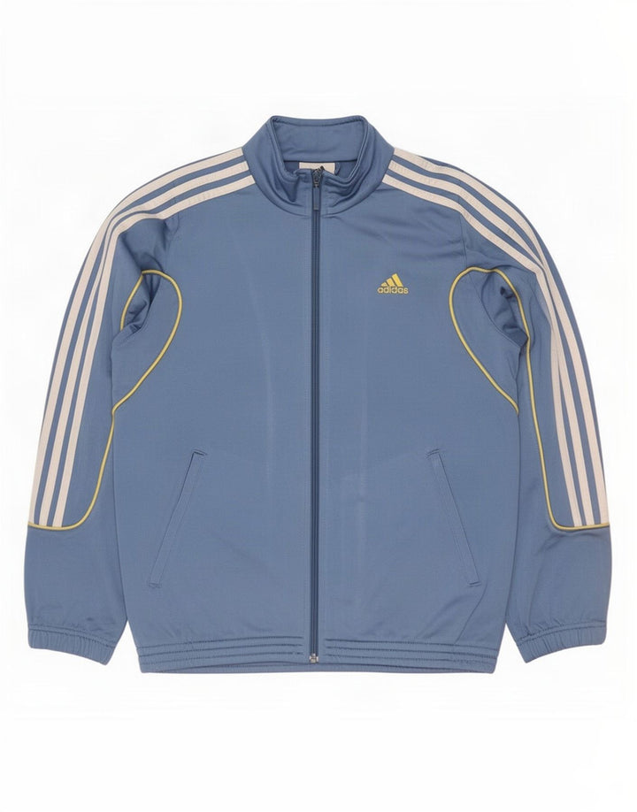Adidas Jungen Trainingsanzug Top Jacke 11-12 Jahre Blaues Polyester
