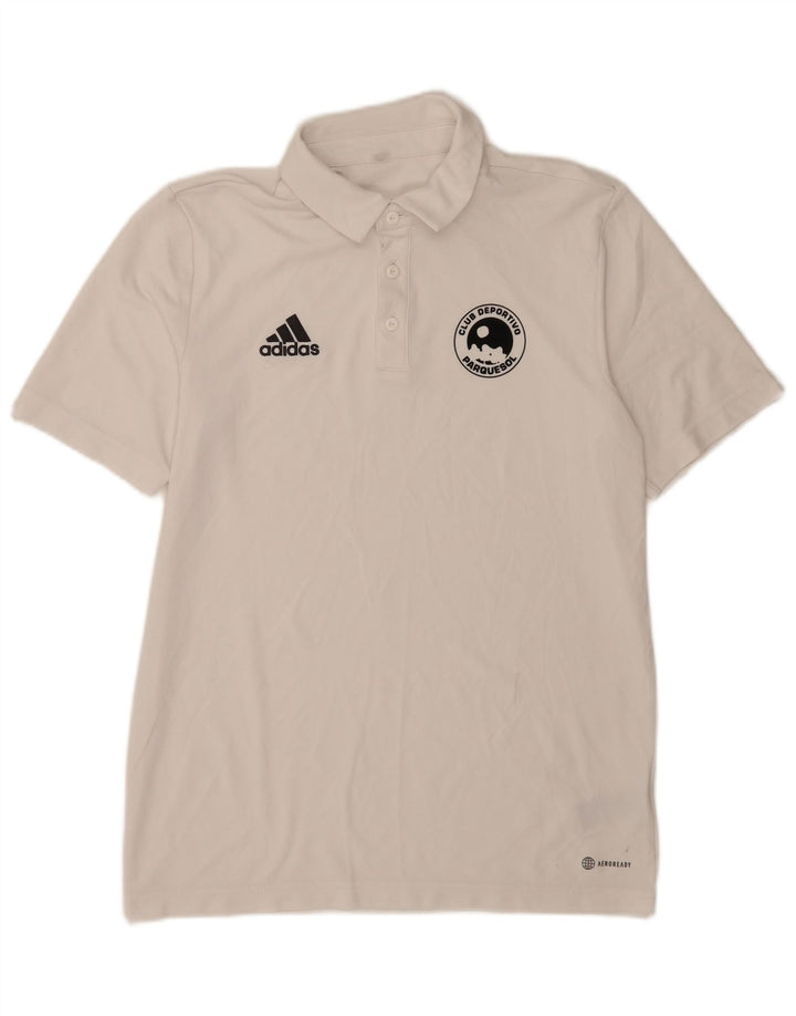 Adidas Herren Aeroready Poloshirt Small Weiß Polyester