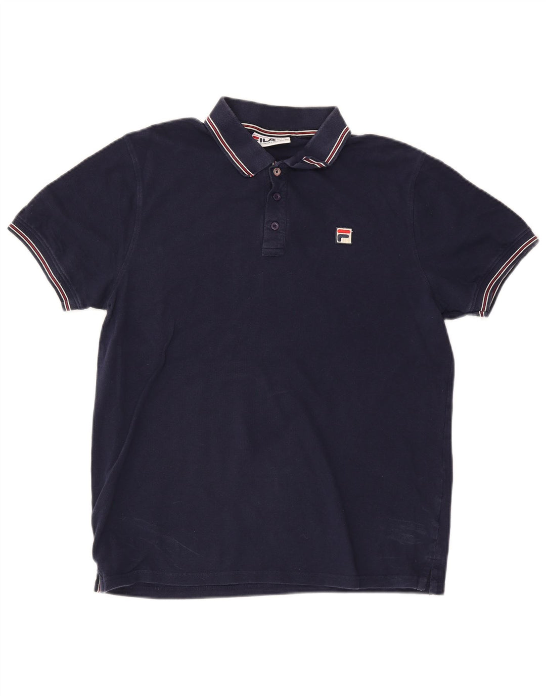 Fila Herren-Poloshirt, groß, marineblau gestreift