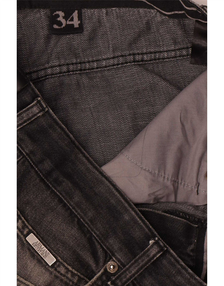 Armani Herren Bootcut Jeans W34 L31 Grau