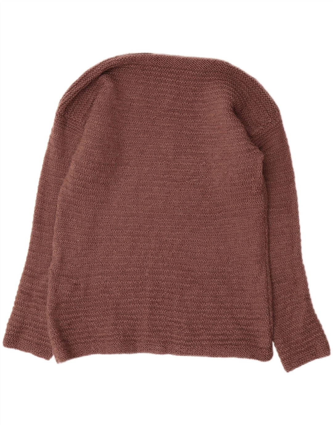 Vintage Damen Pullover mit U-Boot-Ausschnitt UK 14 Mittelbraun