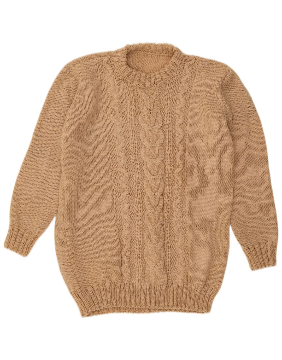 Vintage Herren Pullover mit Rundhalsausschnitt Mittelbeige