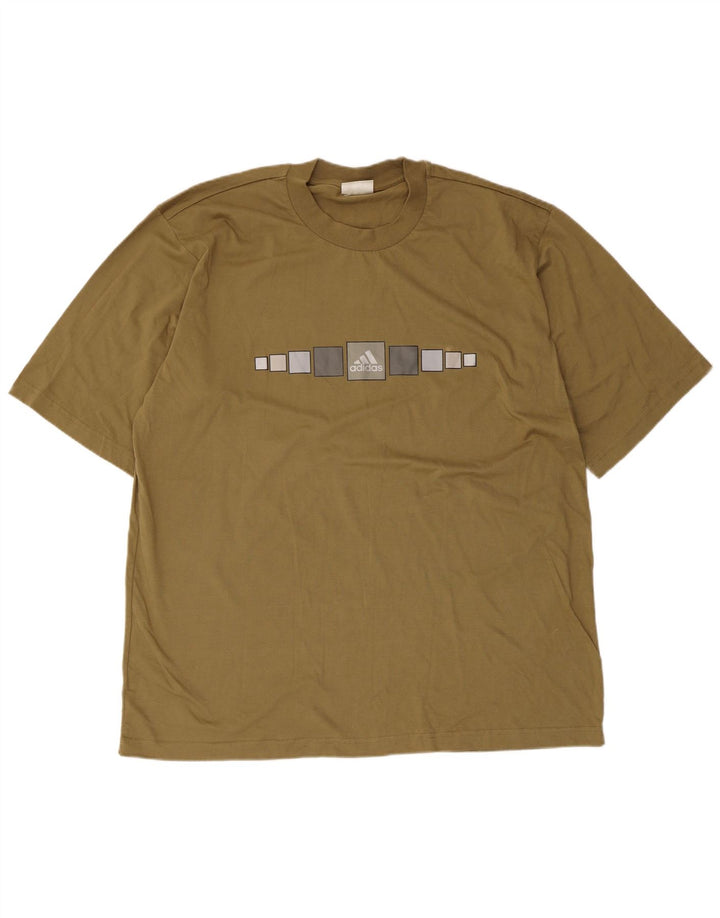 Adidas Herren Grafik T-Shirt Top Large Khaki