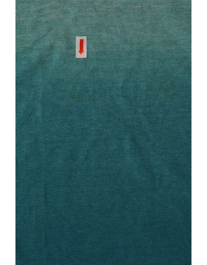 Fat Face Damen-Oberteil, langärmelig, UK-Größe 44, Größe L, Türkis, Colourblock-Baumwolle