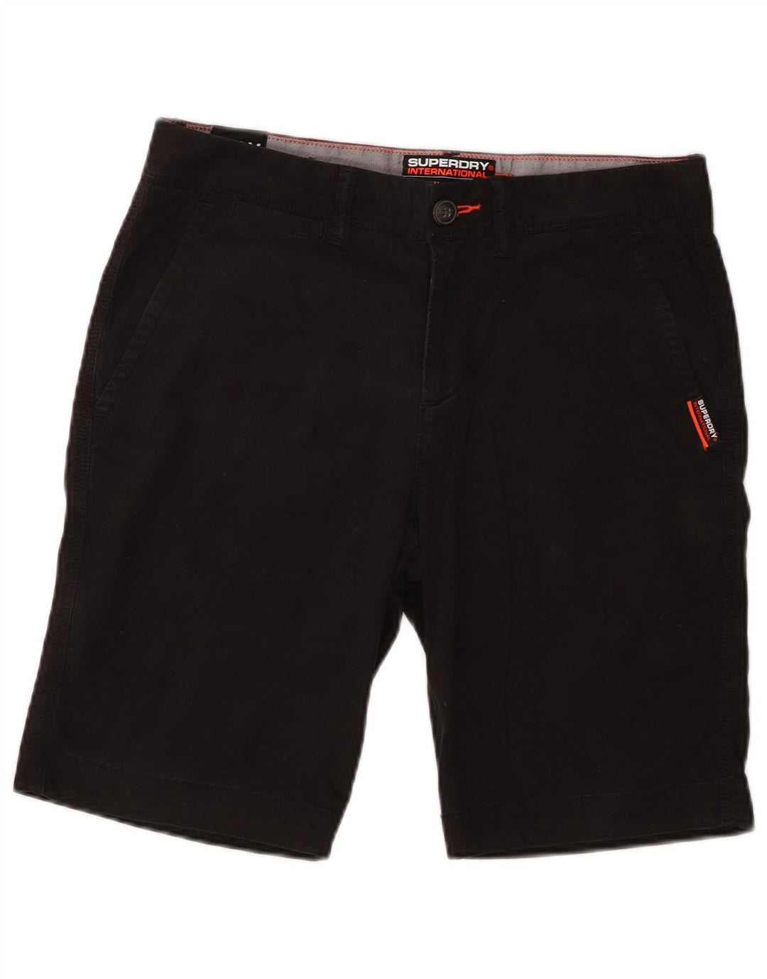 Superdry Slim Chino-Shorts für Herren, W30, mittelschwarz, Baumwolle