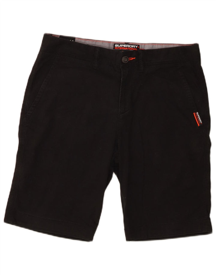 Superdry Slim Chino-Shorts für Herren, W30, mittelschwarz, Baumwolle