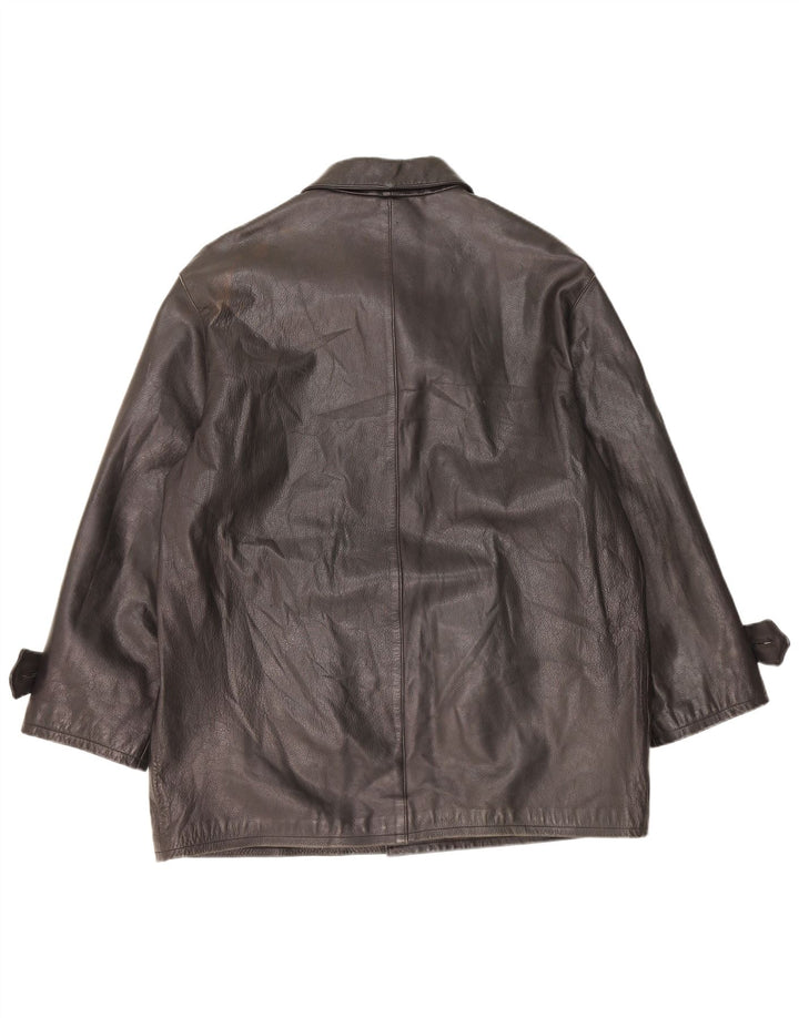 Daniel Hechter Herren Lederjacke IT 52 XL Schwarz