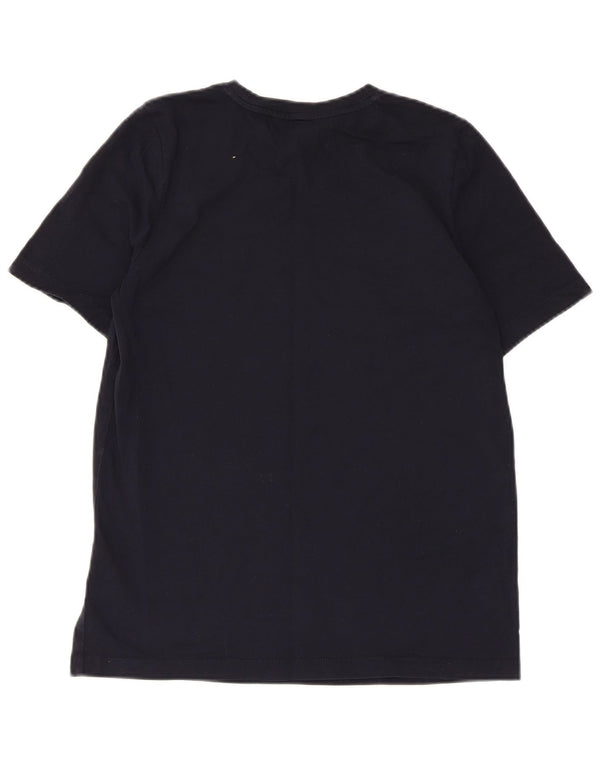 Tommy Hilfiger Damen Kurzarm-T-Shirt-Oberteil UK 10 Small Marineblau