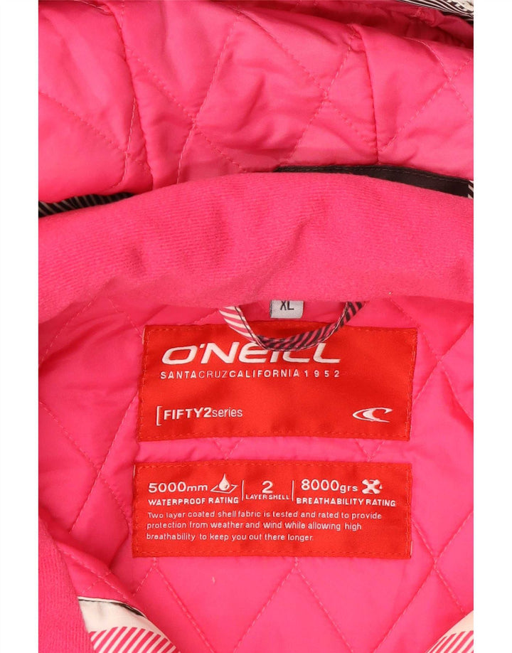 O'Neill Damen Skijacke UK 18 XL Mehrfarbig kariertes Polyester