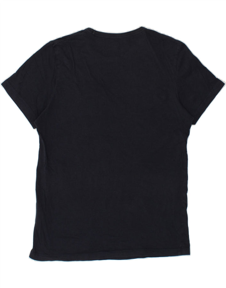 JACK & JONES Mens Graphic T-Shirt Top Medium Navy Blue Cotton Vintage Jack & Jones and Second-Hand Jack & Jones from Messina Hembry 