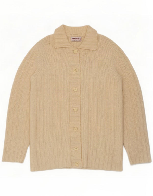 Stefanel Womens Regular Fit Cardigan Sweater UK 18 XL Off White