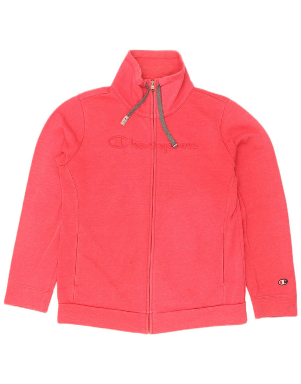 Champion Damen-Trainingsanzugoberteil mit Grafik, UK 14, Größe L, Rosa, Baumwolle