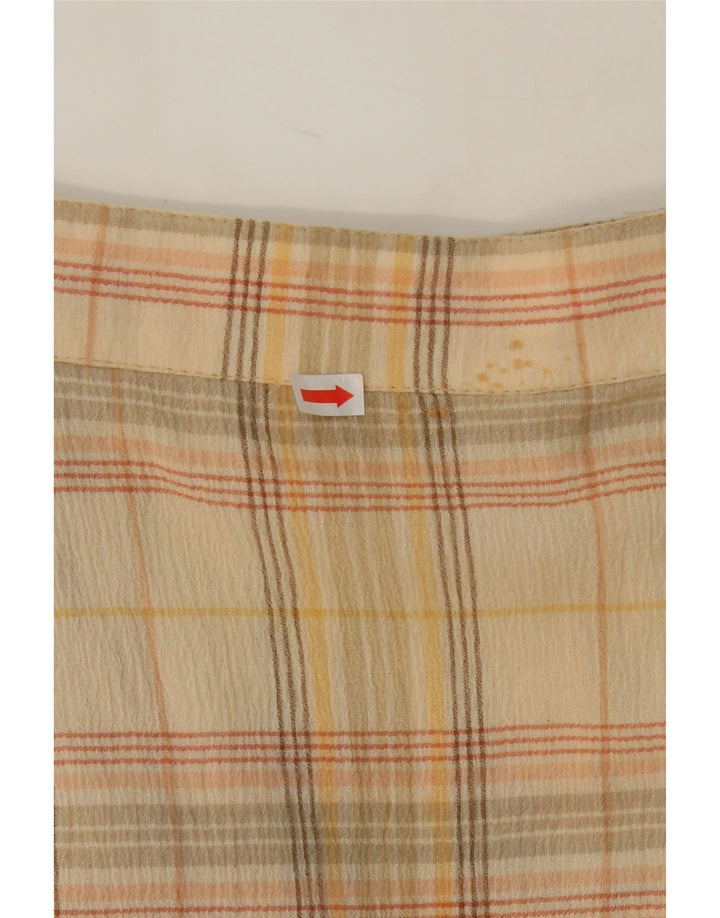 BARDEHLE Womens Skort Shorts EU 38 Medium W28 Beige Plaid Vintage Bardehle and Second-Hand Bardehle from Messina Hembry 