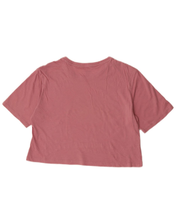 Puma Damen Crop Graphic T-Shirt Top UK 8 Small Pink