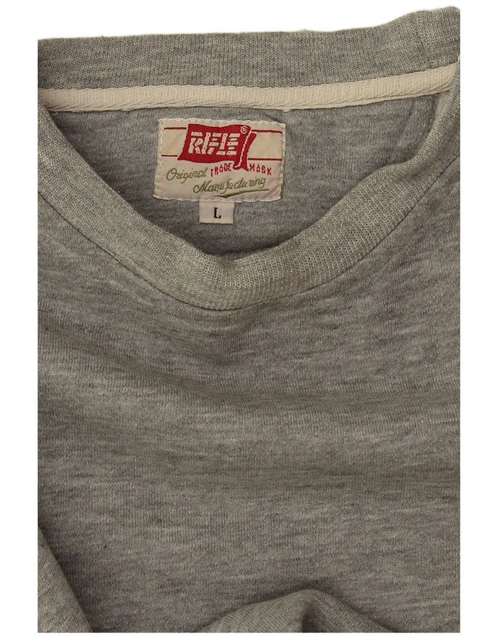 Vintage Herren Sweatshirt Pullover Groß Grau