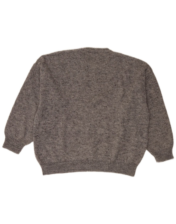 Vintage Herren Rundhalspullover Pullover XL Grau