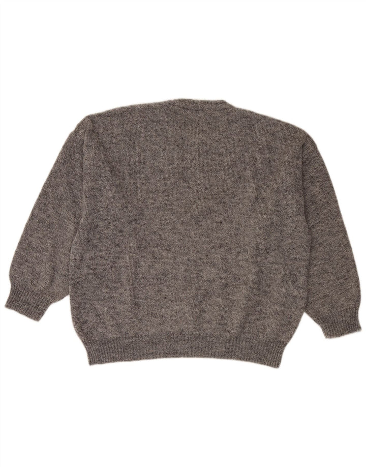 Vintage Herren Rundhalspullover Pullover XL Grau
