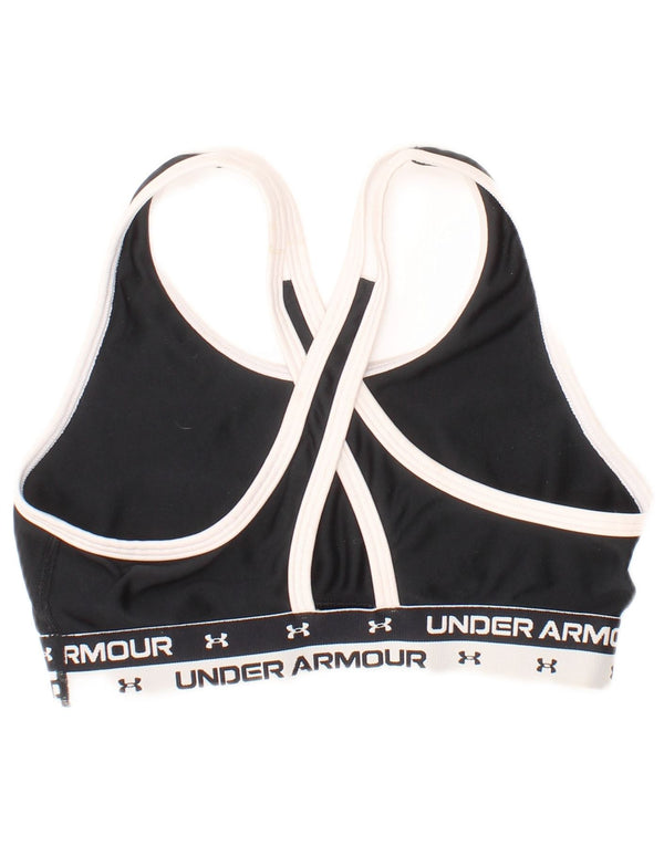 Under Armour Mädchen-Top mit Grafik, figurbetont, 9–10 Jahre, mittelgroß, Schwarz, Sport