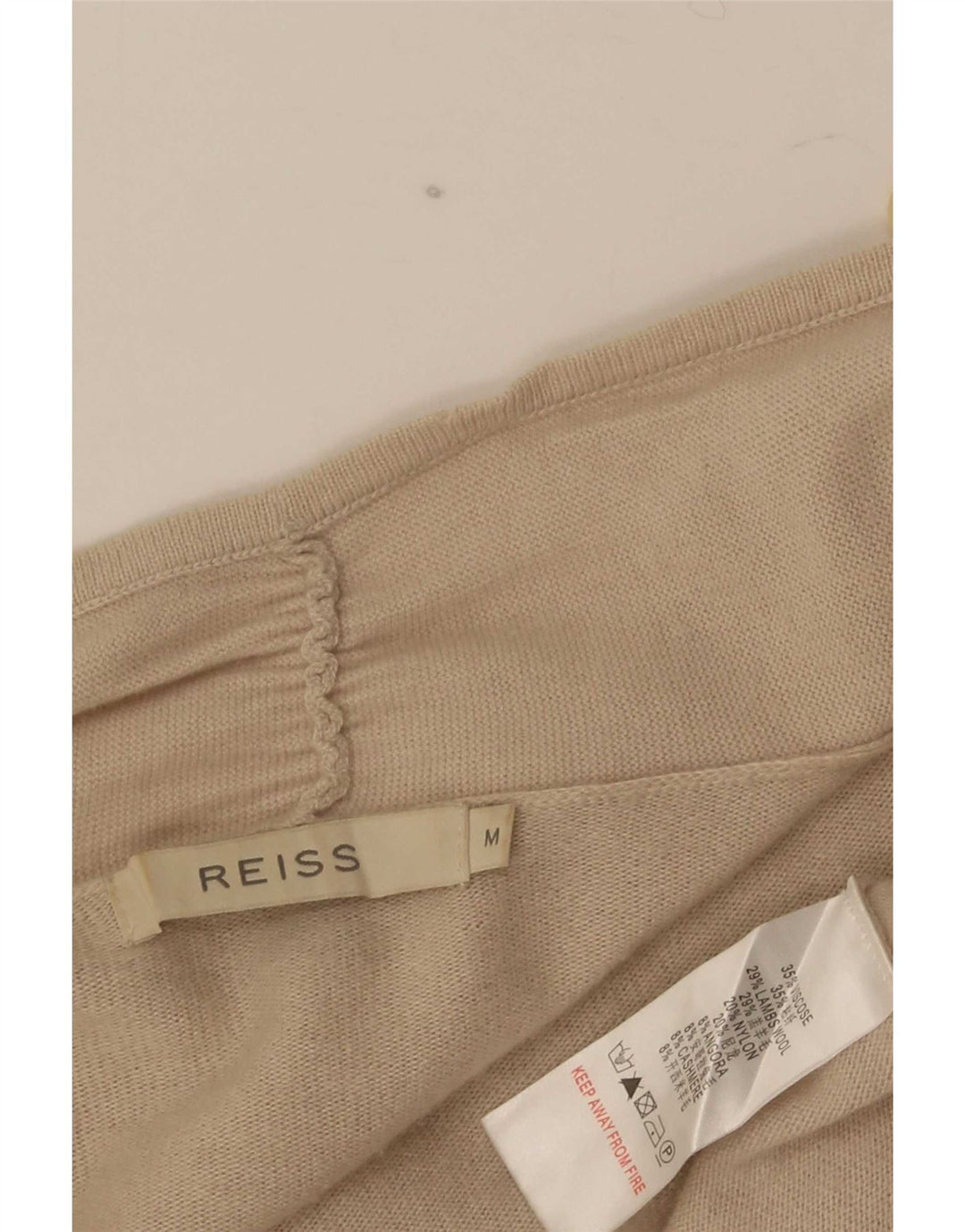 Reiss Damen Boleropullover UK 14 Mittelbeige Viskose