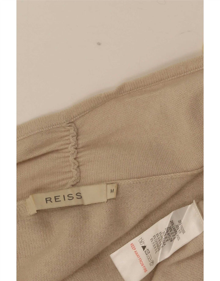 Reiss Damen Boleropullover UK 14 Mittelbeige Viskose