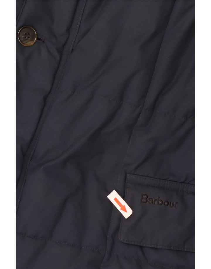 Barbour Herren gepolsterte Jacke UK 42 XL Marineblau Polyester