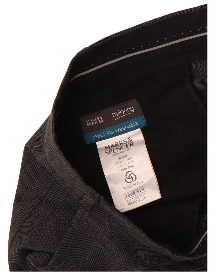 Maßgeschneiderte Crop-Anzughose für Herren von Marks & Spencer, W42, L26, Marineblau