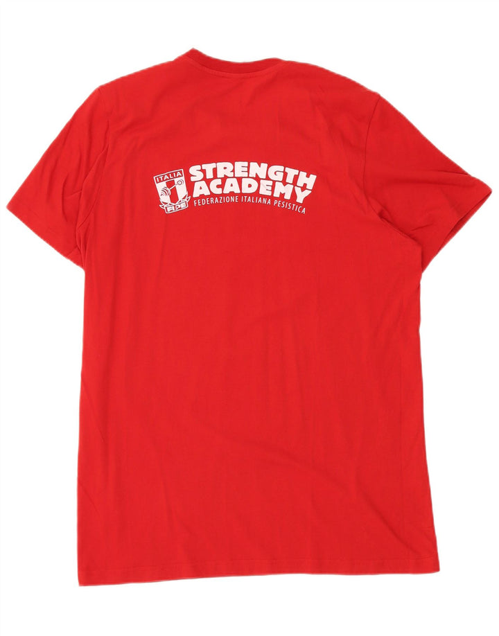 ADIDAS Herren Italia Graphic T-Shirt Top Große rote Baumwolle