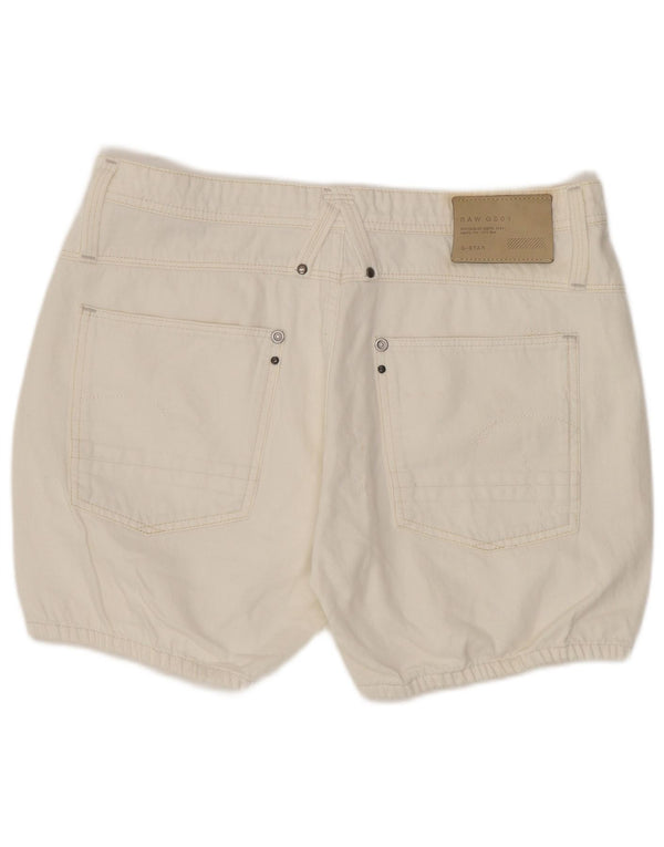 G-Star Damen Jeansshorts W27 Small Weiße Baumwolle