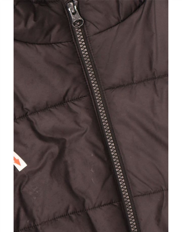Adidas Jungen gepolsterte Jacke mit grafischer Kapuze, 14–15 Jahre, schwarzes Polyester