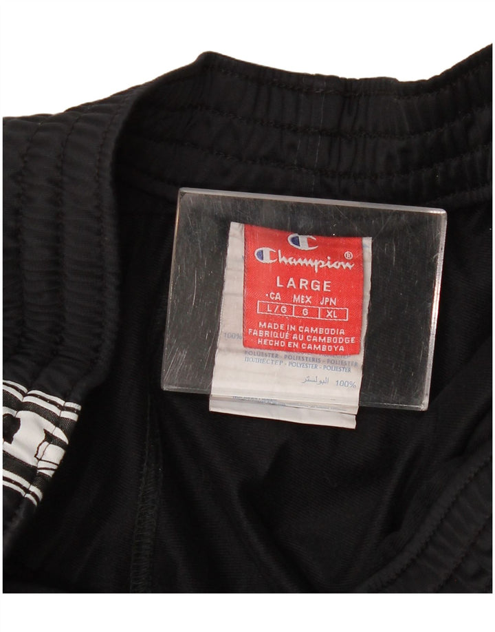 Champion Herren-Trainingshose mit Grafik, groß, aus schwarzem Polyester