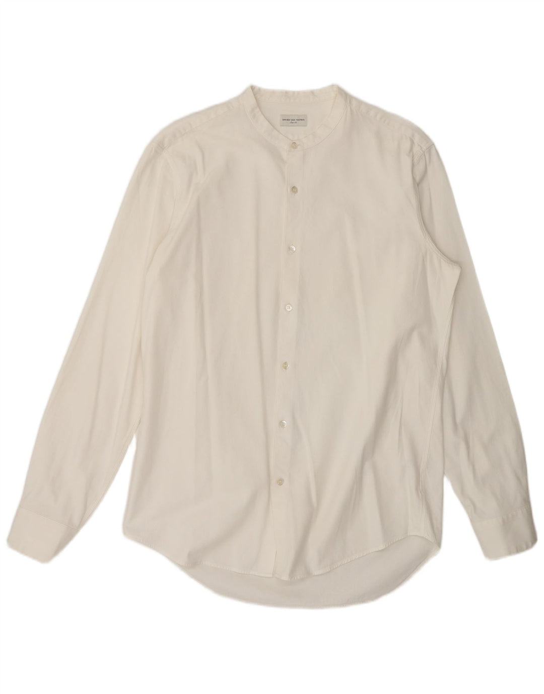 Dries Van Noten Herrenhemd IT 52 Große weiße Baumwolle